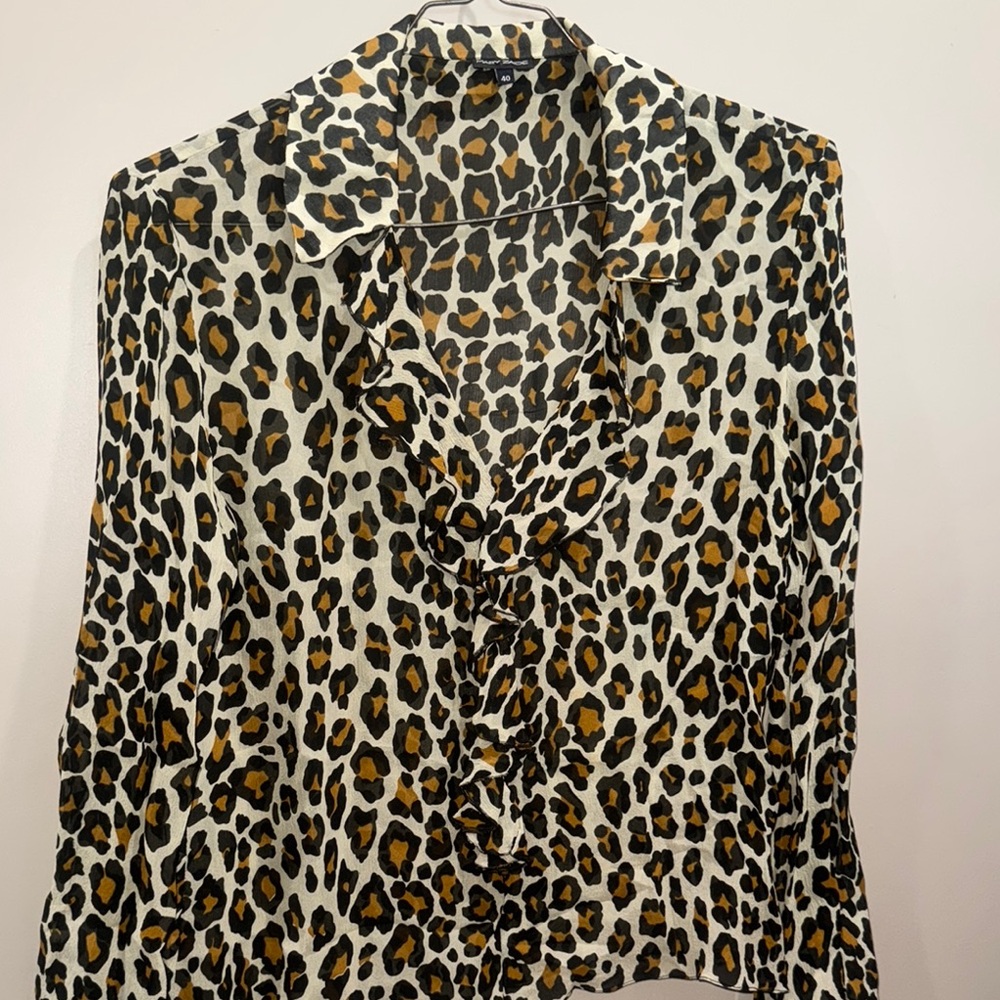 MARY ZAIDE-Leopard Print Women's Top